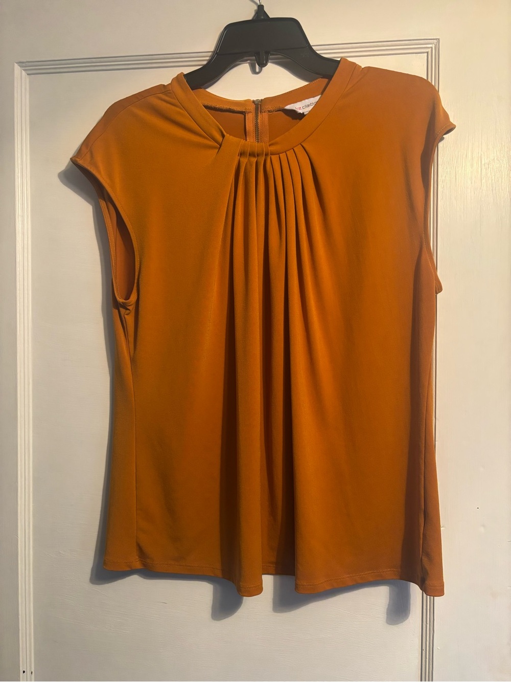 Liz Claiborne Mustard Yellow Pleated Blouse